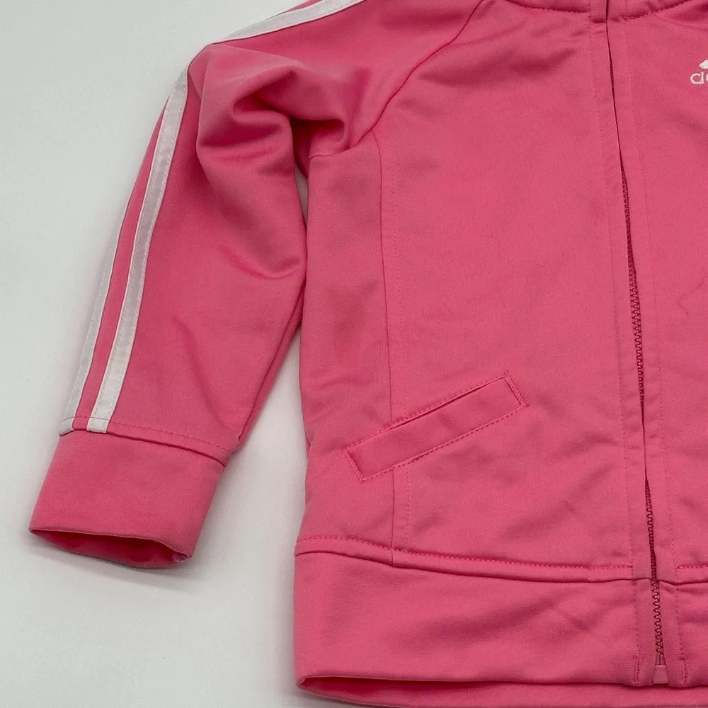 Adidas‎ Girls Pink 3-Stripe Full Zip Track Jacket AG4823 Size 24M